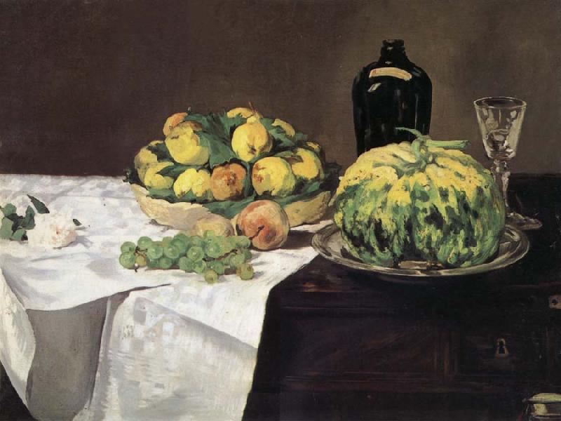 Edouard Manet Fruits et Melon sur un Buffet oil painting image